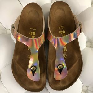 Gorgeous Birkenstock Gizeh Rose Gold sz 40